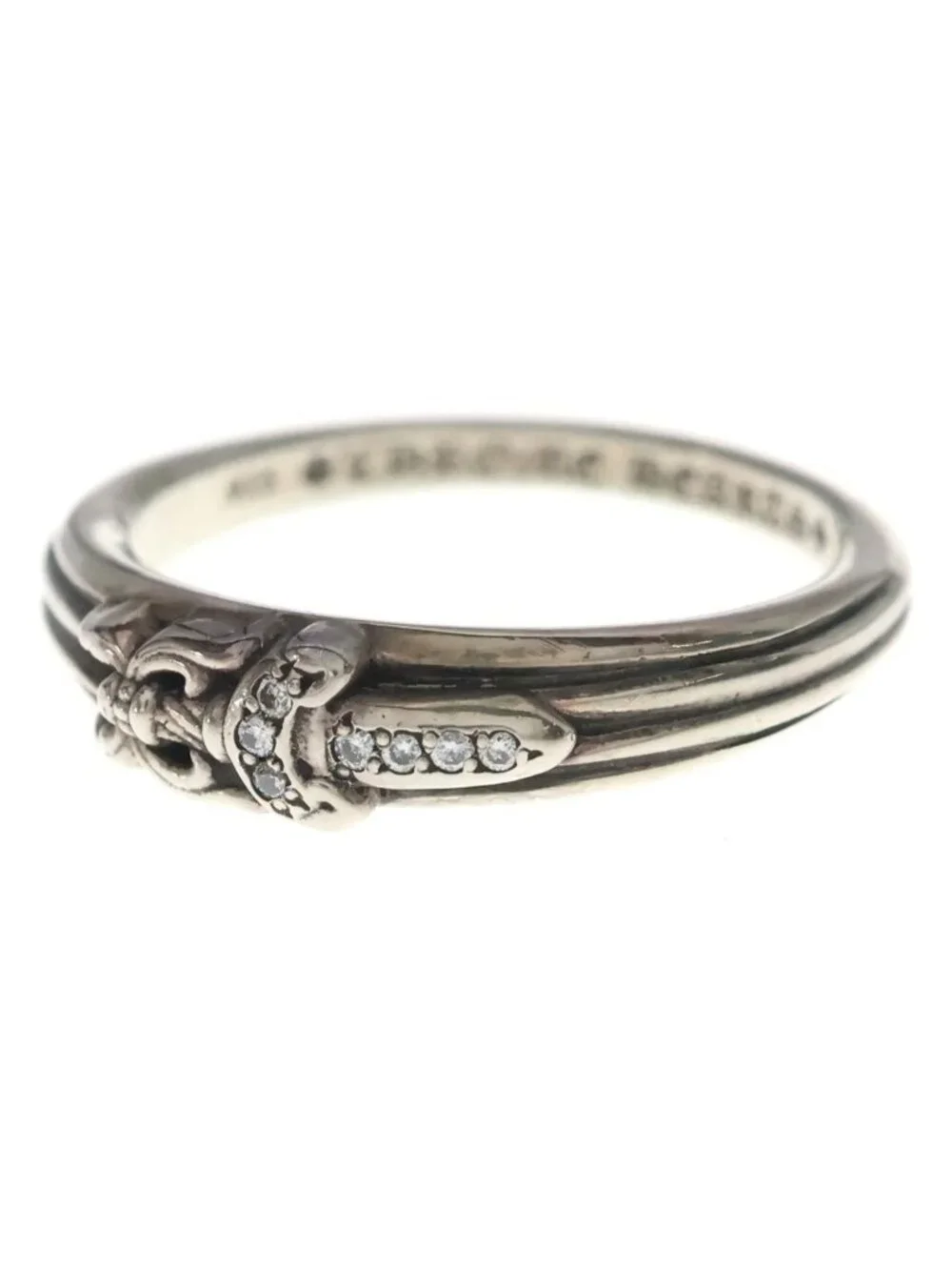 Chrome Hearts Baby P D Classic Dagger Pave Diamond Silver Ring